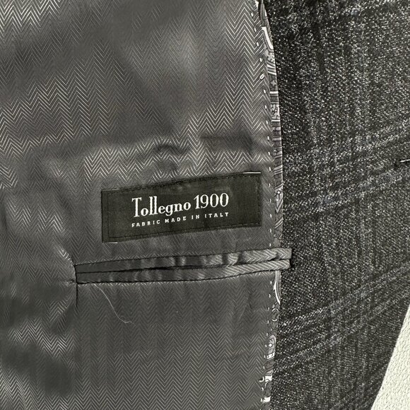 JOSEPH ABBOUD signature jacket blazer sport coat plaid wool blend gray 44R - Picture 8 of 10